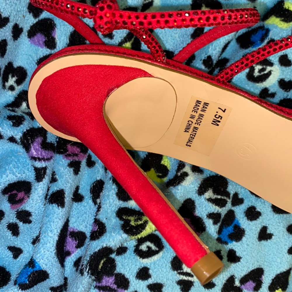 Red Rhinestone Heels - Picture 5 of 7